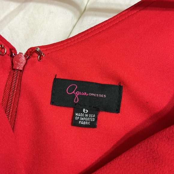 Stunning Red High/Low Aqua Dress - Size 6 - Picture 7 of 7